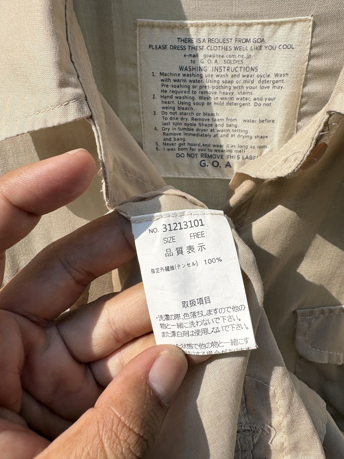GOA G.O.A beige shirt Size ONE SIZE - 13 Thumbnail