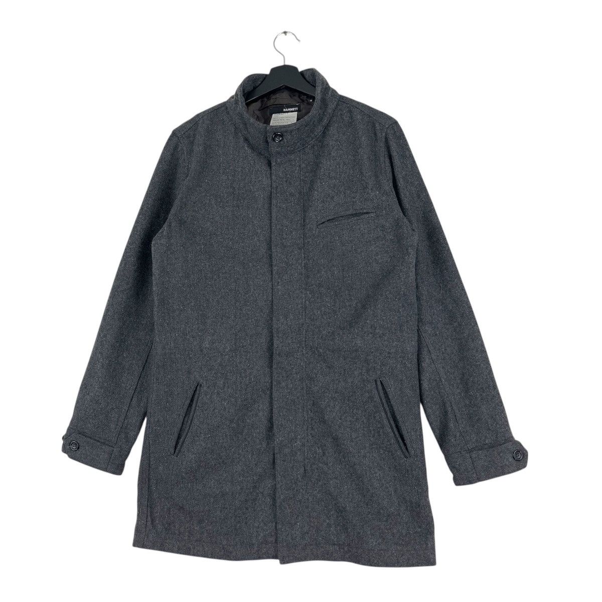 Katharine Hamnett London Hamnett Wool Dark Grey Coat Size US M / EU 48-50 / 2 - 2 Thumbnail
