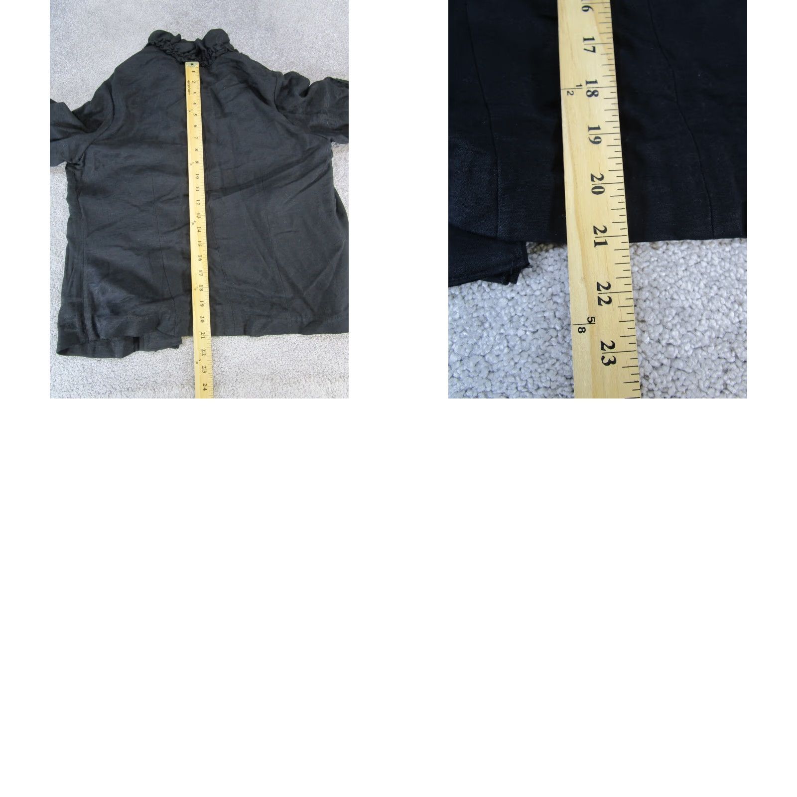 Vintage Chicos Jacket Womens Medium Black Ruffled Elegance Emmet New Size M / US 6-8 / IT 42-44 - 8 Thumbnail