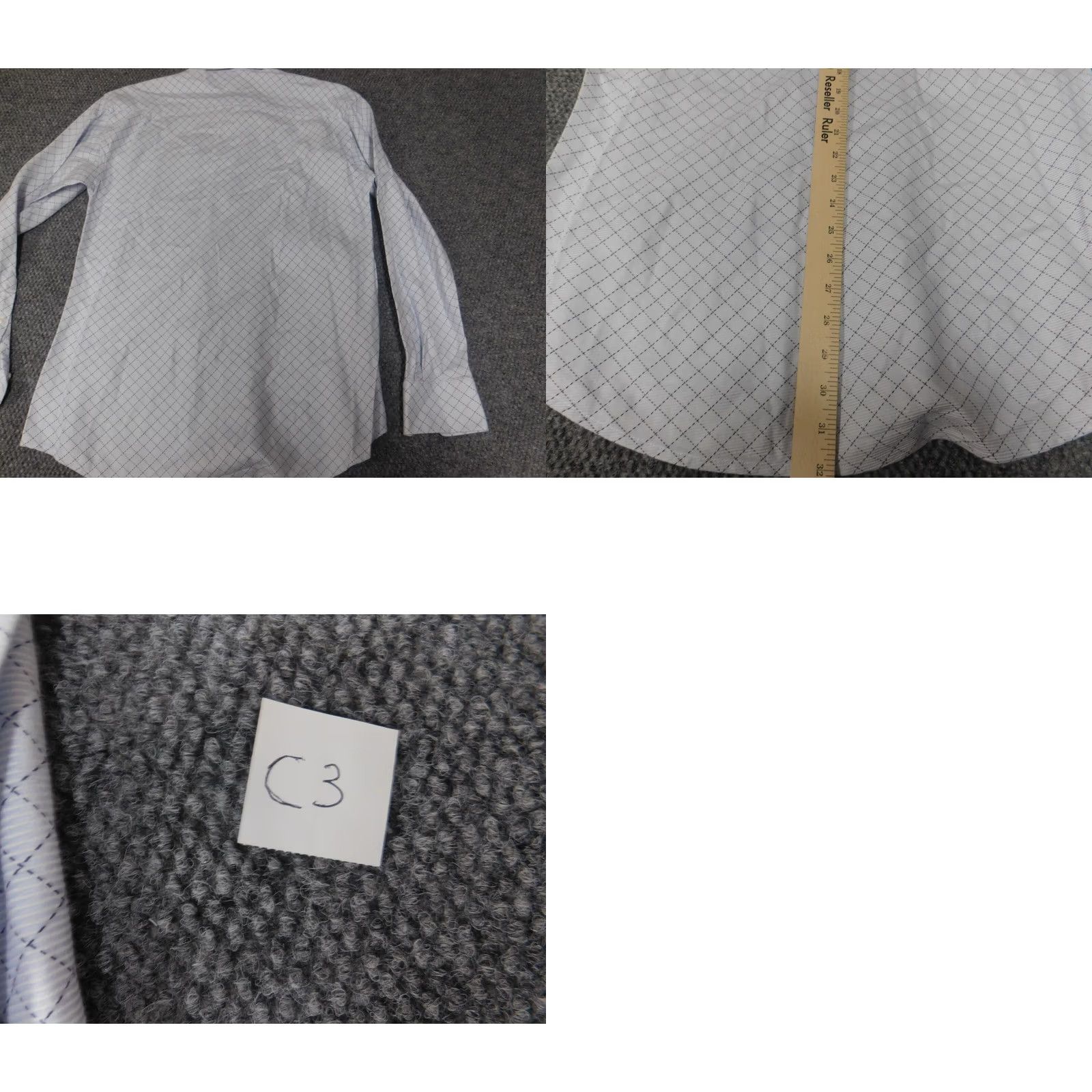 Vintage Bachrach Mens Dress Shirt Button-Up Plaid Blue 15.5 Regular Medium Long Sleeve Collar Down Sportswear Shirt Adults Mens Size 42R - 8 Thumbnail