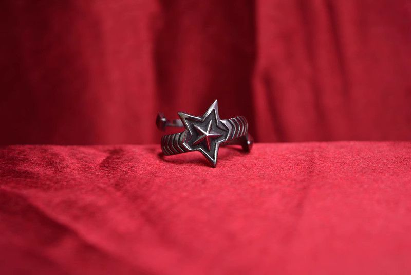 Jewelry Star Hip-hop Jewelry Rings Open Size Chrome Ring (Size 7-13) Size ONE SIZE - 6 Thumbnail