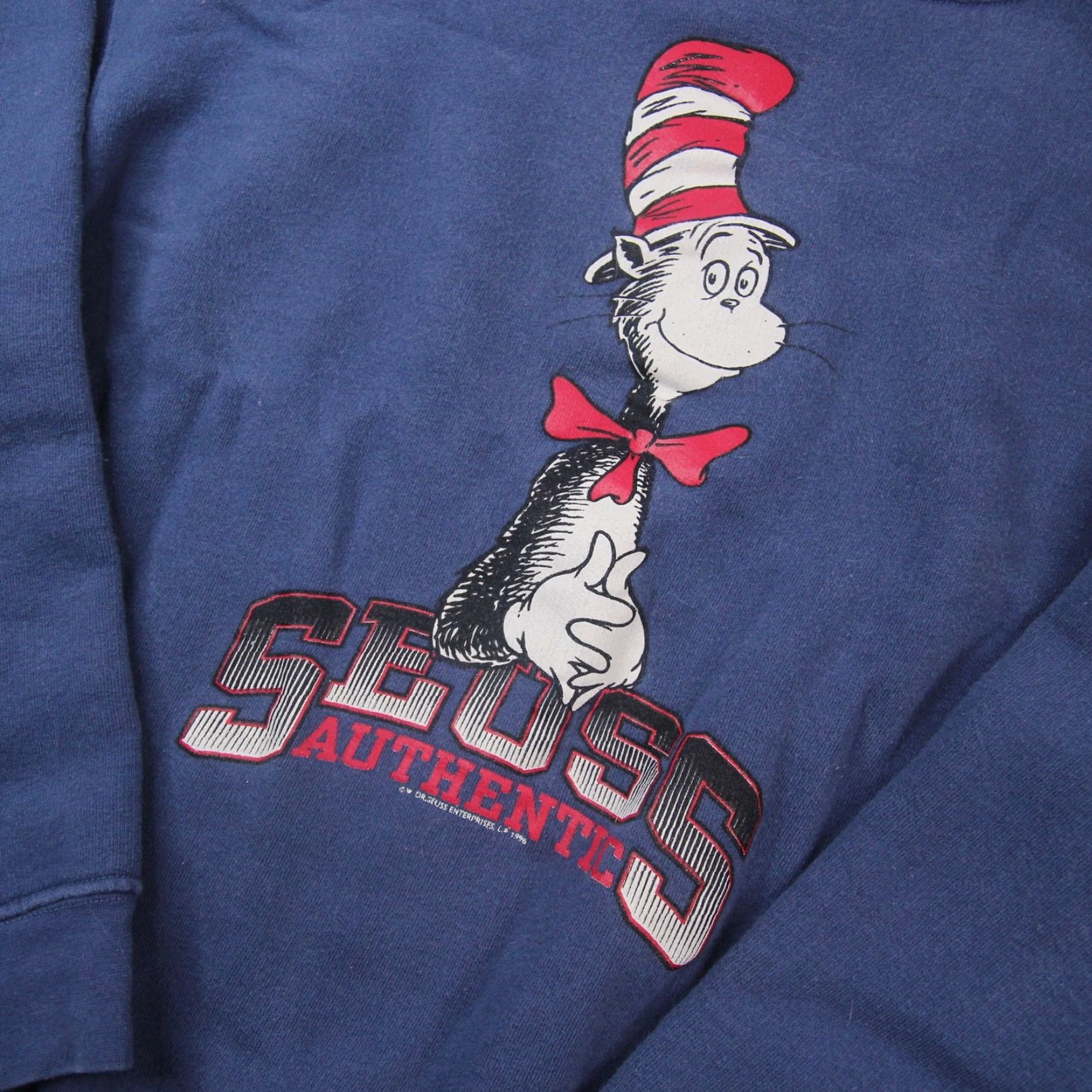 Vintage VINTAGE Dr.Suess Cat in The Hat graphic Sweatshirt Womens Large Blue Size L / US 10 / IT 46 - 2 Thumbnail