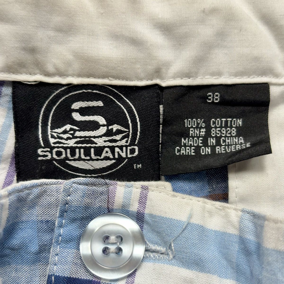 Soulland Soulland Baggy Plaid Chino Shorts Size US 38 / EU 54 - 3 Thumbnail