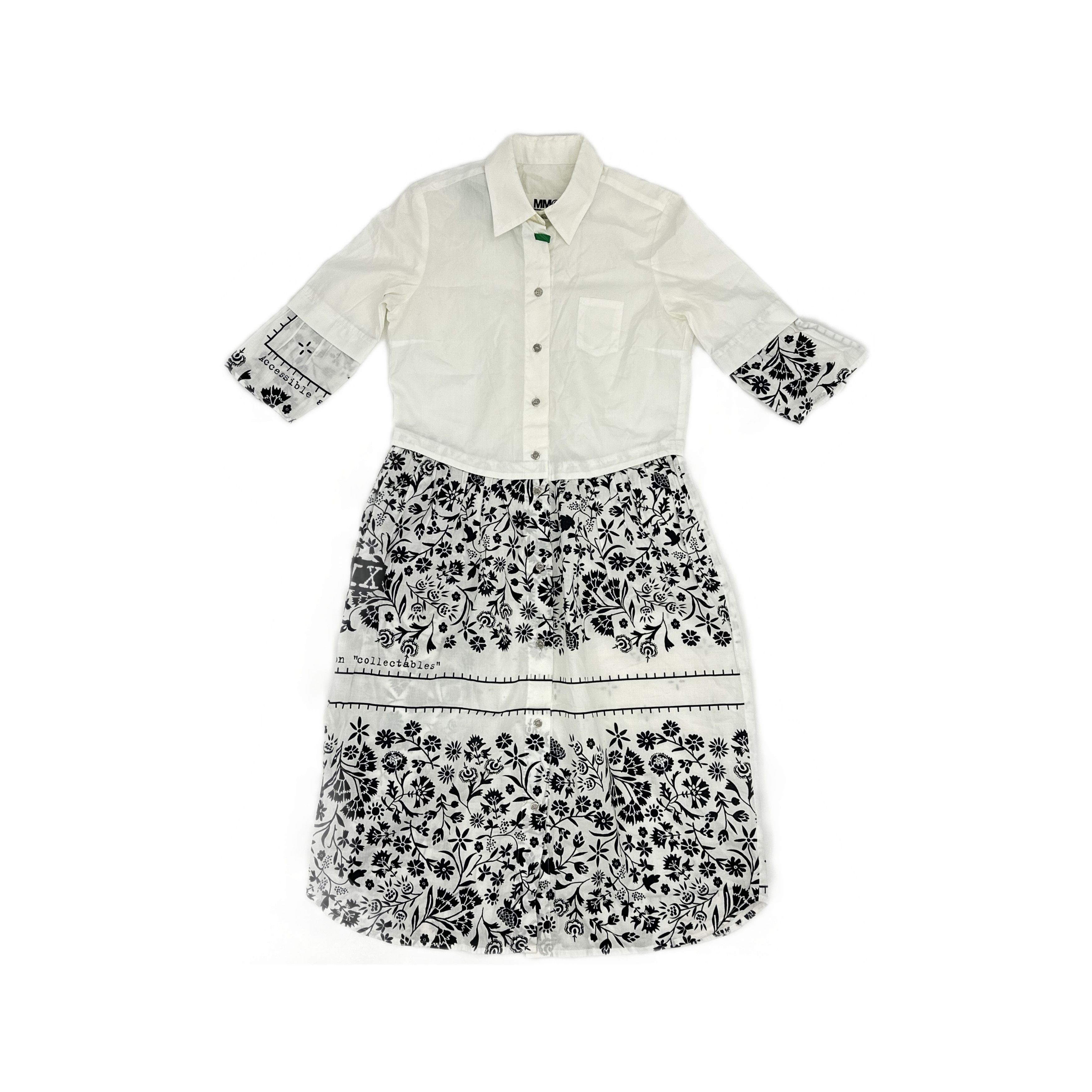 MM6 MM6 Maison Margiela Floral Shirt Dress Size 38 Size XS / US 0-2 / IT 36-38 - 1 Thumbnail