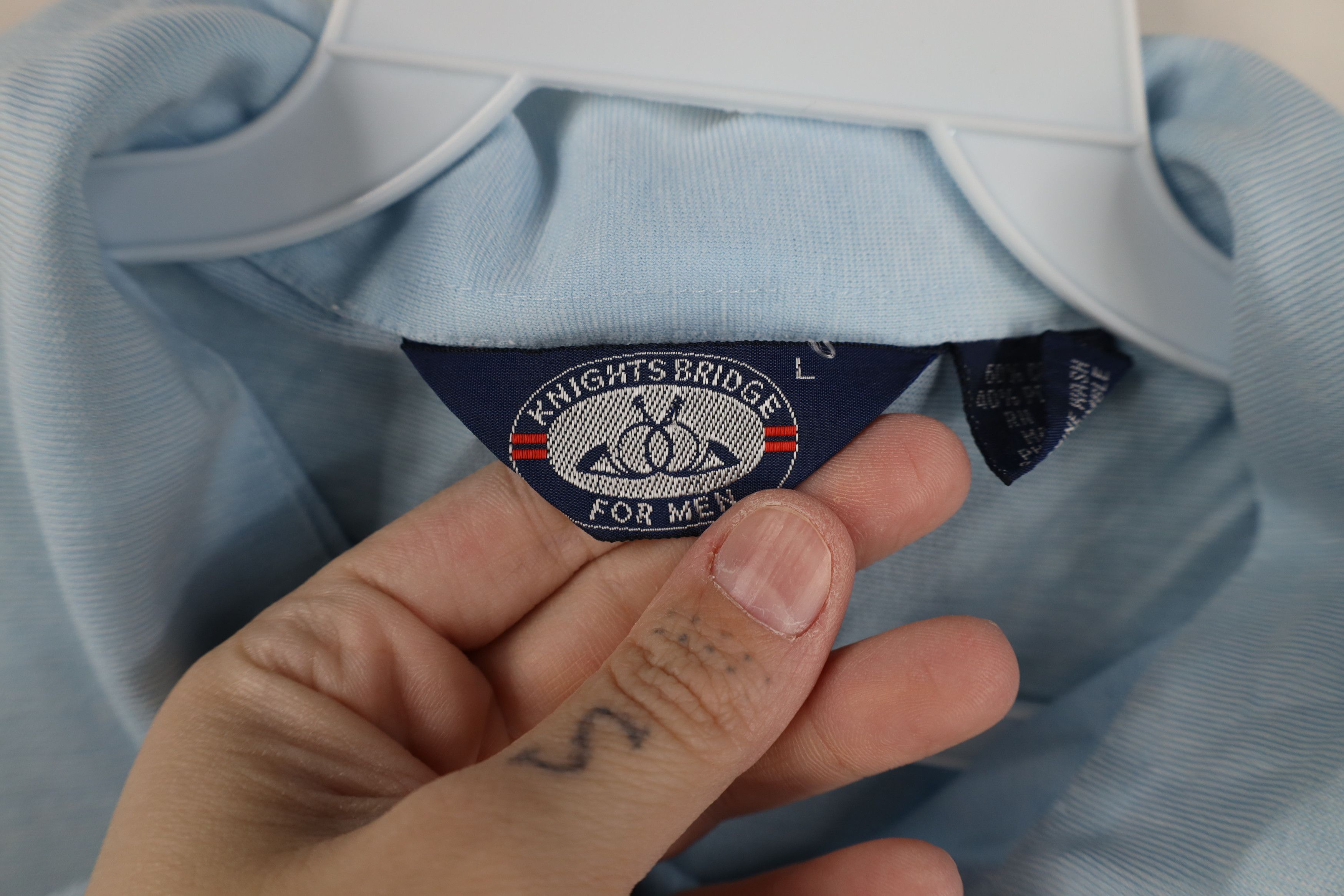 Vintage Vintage 70s Streetwear Knit Collared Golf Polo Shirt Blue Size US L / EU 52-54 / 3 - 11 Thumbnail