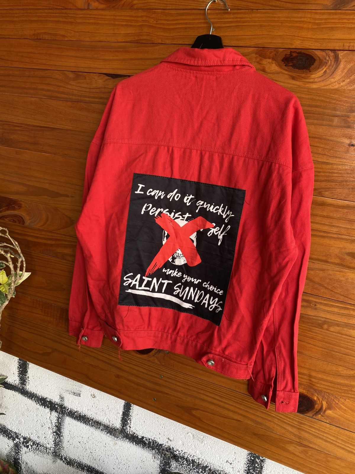 Japanese Brand Vintage IT Sports Wear Red Work Jacket Saint Sundays Graphic Size US M / EU 48-50 / 2 - 4 Thumbnail