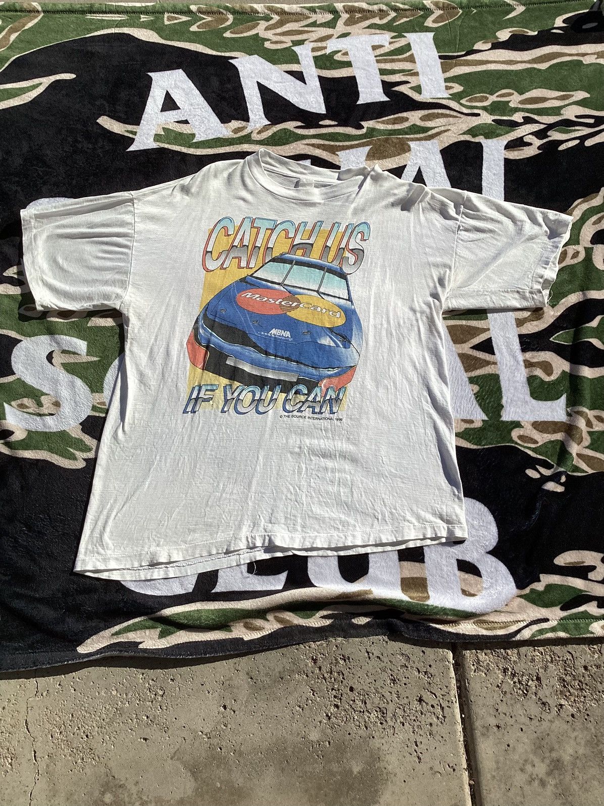 NASCAR Vtg 1996 NASCAR catch us if you can MasterCard racing Tee Size US L / EU 52-54 / 3 - 1 Thumbnail