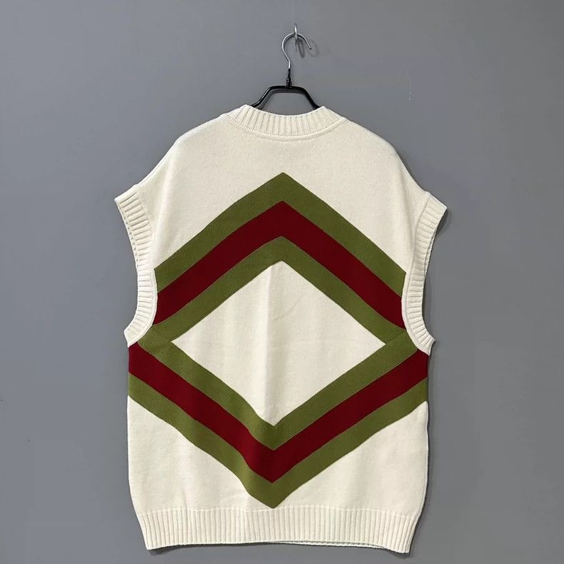Gucci Gucci White webbing sleeveless knitwear 2502-Nextarrow Size US S / EU 44-46 / 1 - 1 Thumbnail
