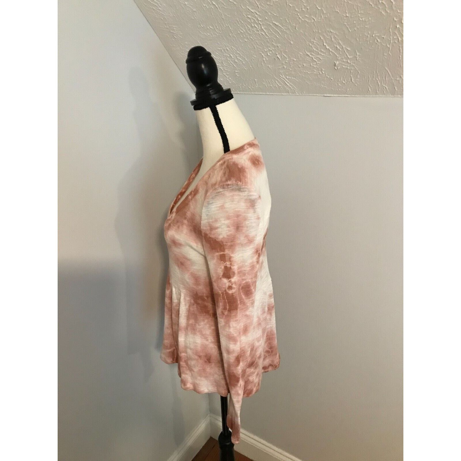Anthropologie Anthropologie t.la Jill Babydoll Tie-Dye Pink/White Top Size XS / US 0-2 / IT 36-38 - 2 Thumbnail
