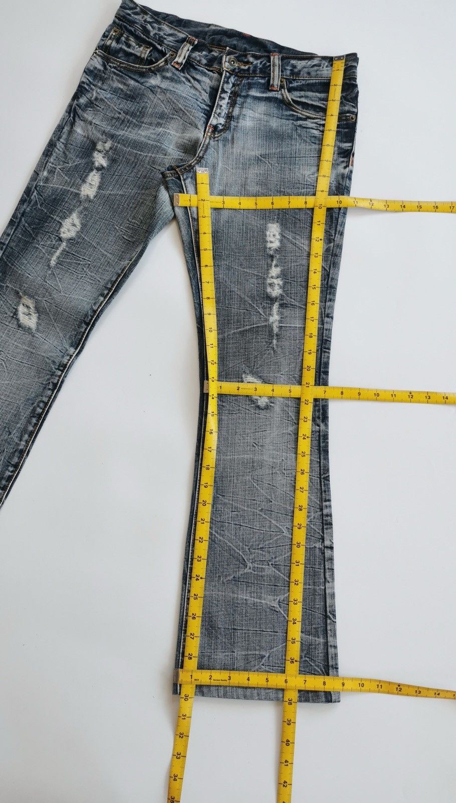 semanticdesign Bootcut Semanticdesign Claws Fade Distressed Denim Jeans Size US 31 - 12 Thumbnail