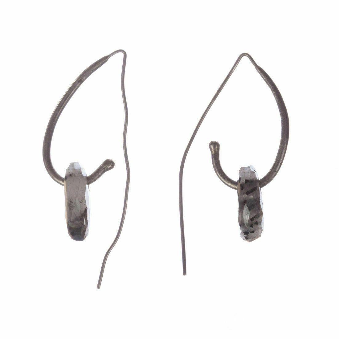 Handmade Handmade Sterling Black Rutilated Tourmaline Quartz Earrings Size ONE SIZE - 2 Thumbnail