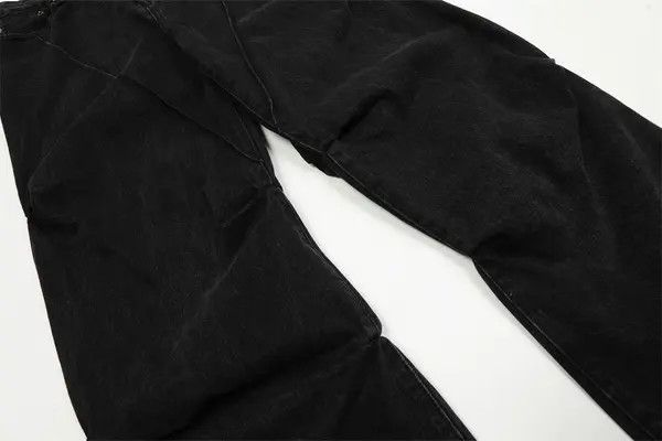 Japanese Brand VIBE Men's hip-hop washed trendy loose wide-leg cargo jeans Size US 32 / EU 48 - 6 Thumbnail