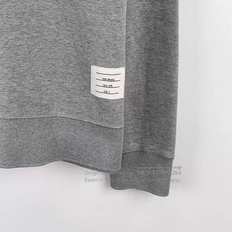 Thom Browne Thom Browne Gray Classic Four Bar Cotton Round Neck Long S Size US XXL / EU 58 / 5 - 5 Thumbnail