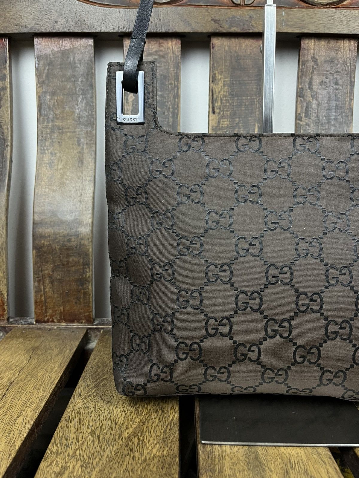 Gucci Gucci by Tom Ford 1998 Brown GG Monogram Shoulder Bag Size ONE SIZE - 3 Thumbnail