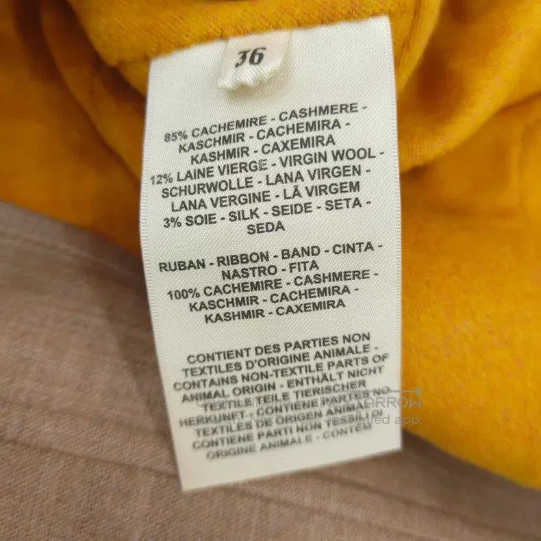Hermes Hermes Beige and yellow mixed cashmere and wool silk coat Size XS / US 0-2 / IT 36-38 - 5 Thumbnail