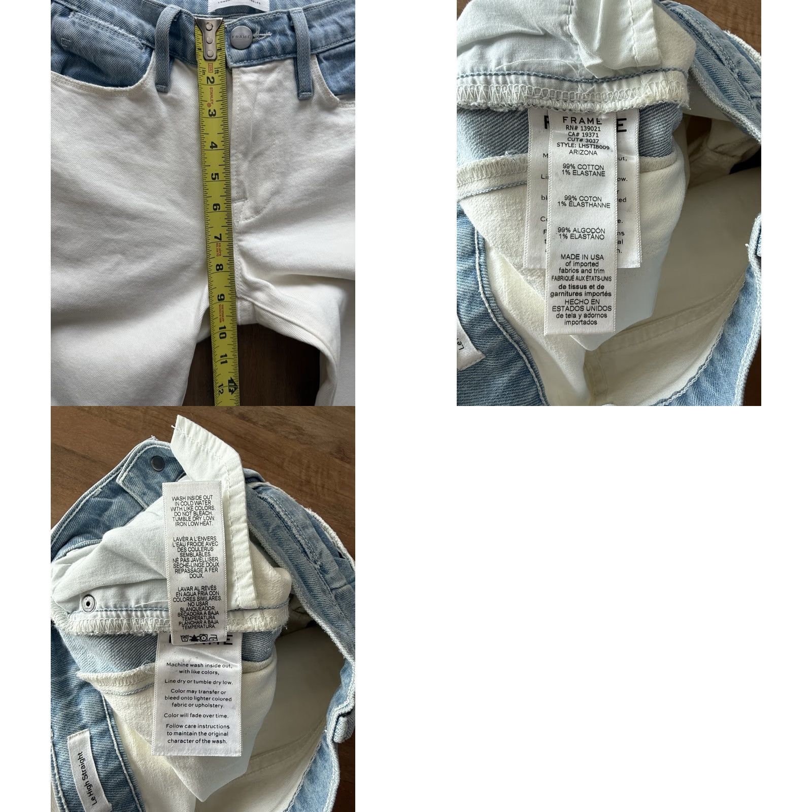 Frame FRAME Jeans Women's Regular Size 24 26x25 Le High Straight Denim 5-Pocket Bohemian City Multicolor Size 42" / US 20 - 9 Thumbnail