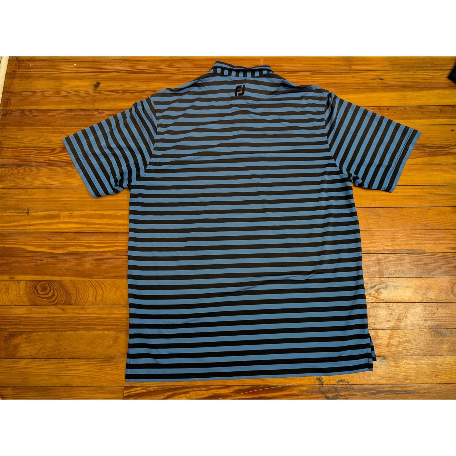 Footjoy Foot Joy Blue/Black FieldStone Mens Striped Golf Polo L Size US L / EU 52-54 / 3 - 2 Thumbnail