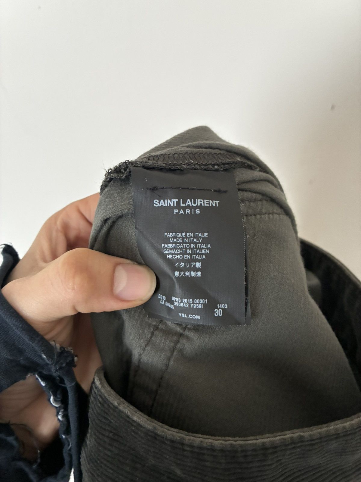 Saint Laurent Paris Saint Laurent Paris 2015 D02 Corduroy Pants Size US 30 / EU 46 - 8 Thumbnail