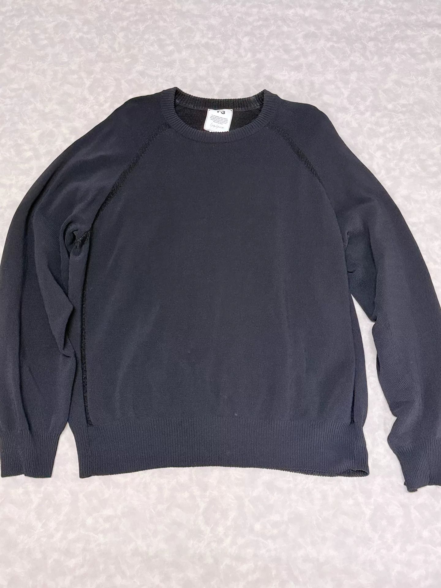 Y-3 Y-3 Black Knit Long Sleeve Sweater Size US L / EU 52-54 / 3 - 1 Thumbnail