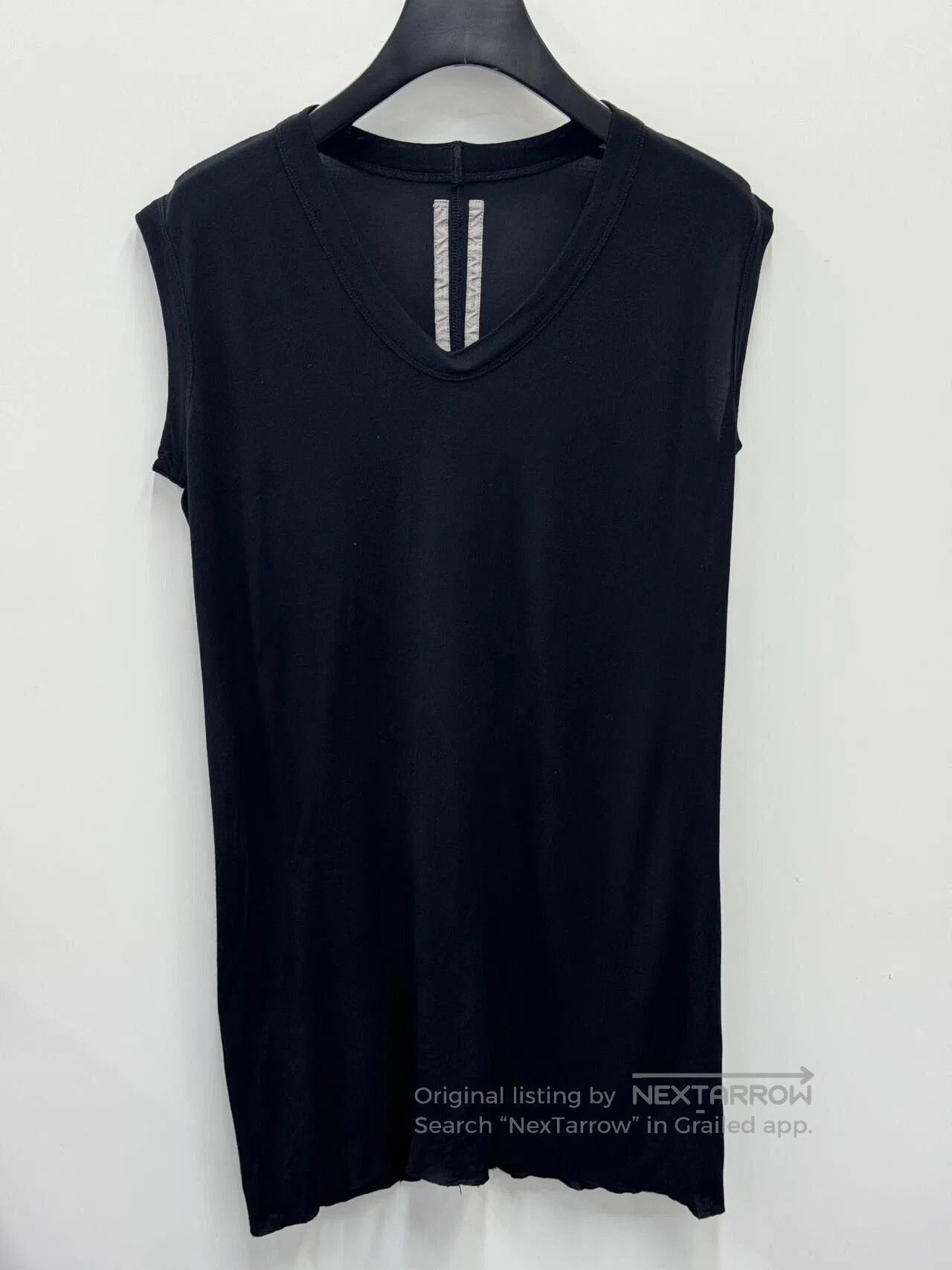 Rick Owens Rick Owens Black V-Neck Sleeveless Top. Size US XS / EU 42 / 0 - 1 Thumbnail