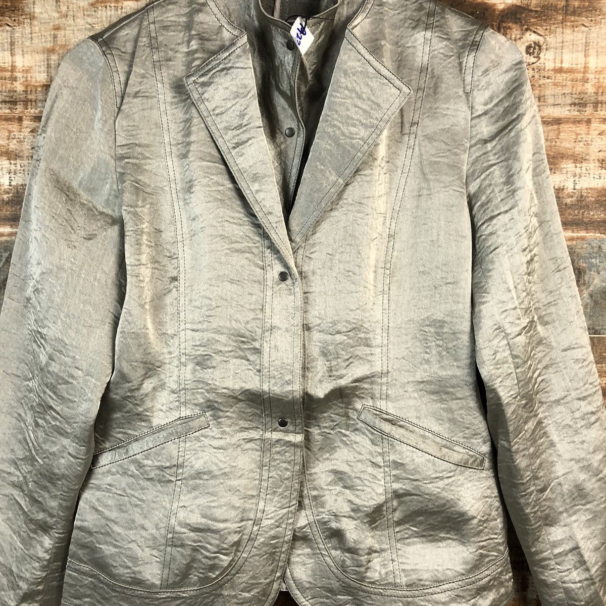 Hiroko Koshino Homme Hiroko Bis hiroko koshino Grey Blazer #A2396 Size S / US 4 / IT 40 - 5 Thumbnail