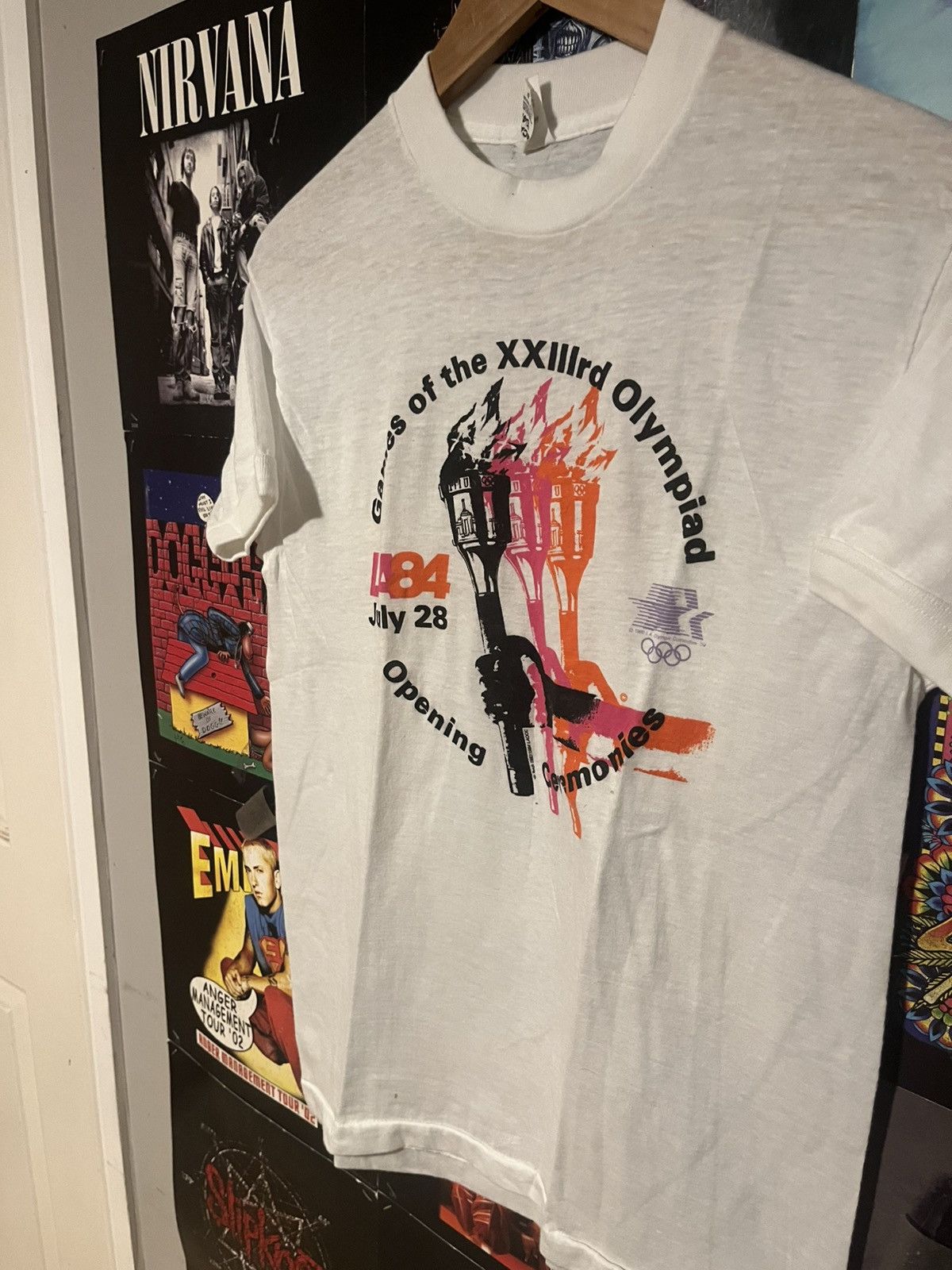 USA Olympics VTG LA OLYMPIC GAMES '84 XXIII OLYMPIAD T-SHIRT LA 1984 M Size US M / EU 48-50 / 2 - 2 Thumbnail