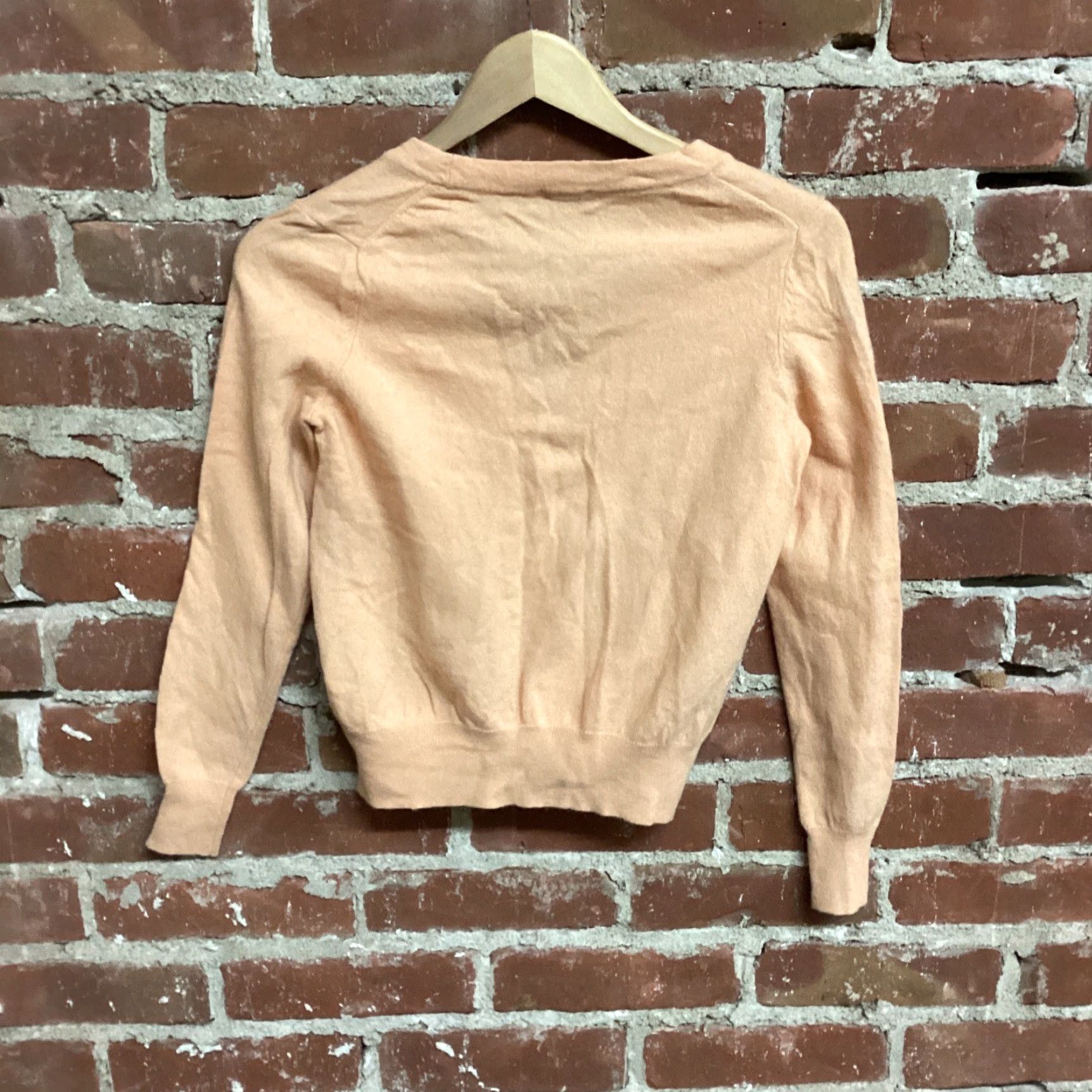 Talbots Talbots Cardigan Sweater Womens Petite Small PS Orange Wool Rabbit Hair Long Sleeve Classic Preppy Teacher Stretch Size S / US 4 / IT 40 - 2 Thumbnail