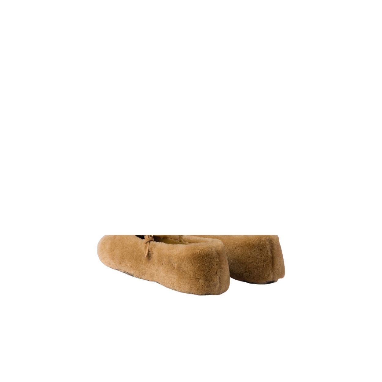 Prada PRADA $1150 Caramel Shearling Ballerinas New & Authentic (Wo Size US 8 / IT 38 - 4 Thumbnail