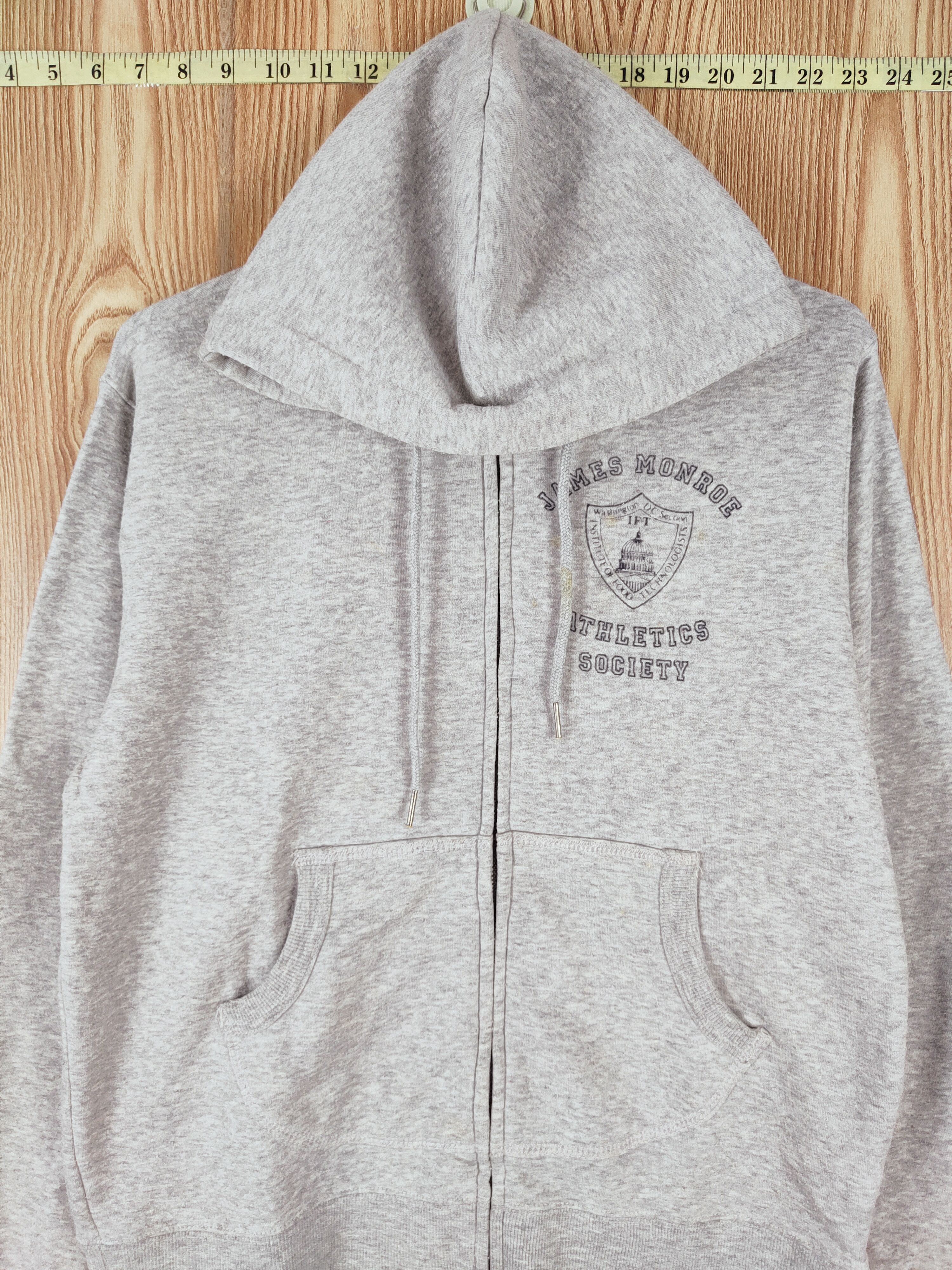Japanese Brand × Vintage Vintage 💥 Real Words Gray Hoodie Sweaters Size L / US 10 / IT 46 - 2 Thumbnail