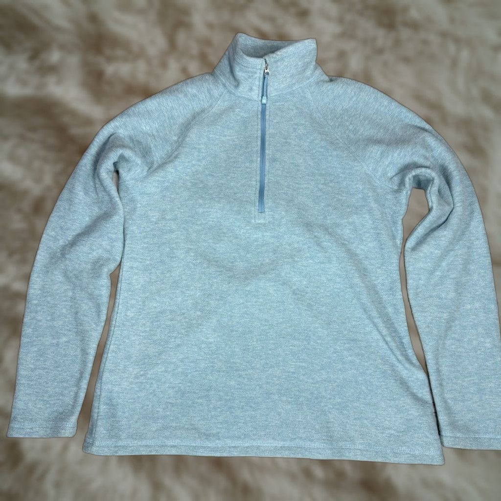 Eddie Bauer Eddie Bauer Blue Fleece Lining Pullover 1/2 Zip High Neck Sweater Women's Sz S Size S / US 4 / IT 40 - 1 Thumbnail