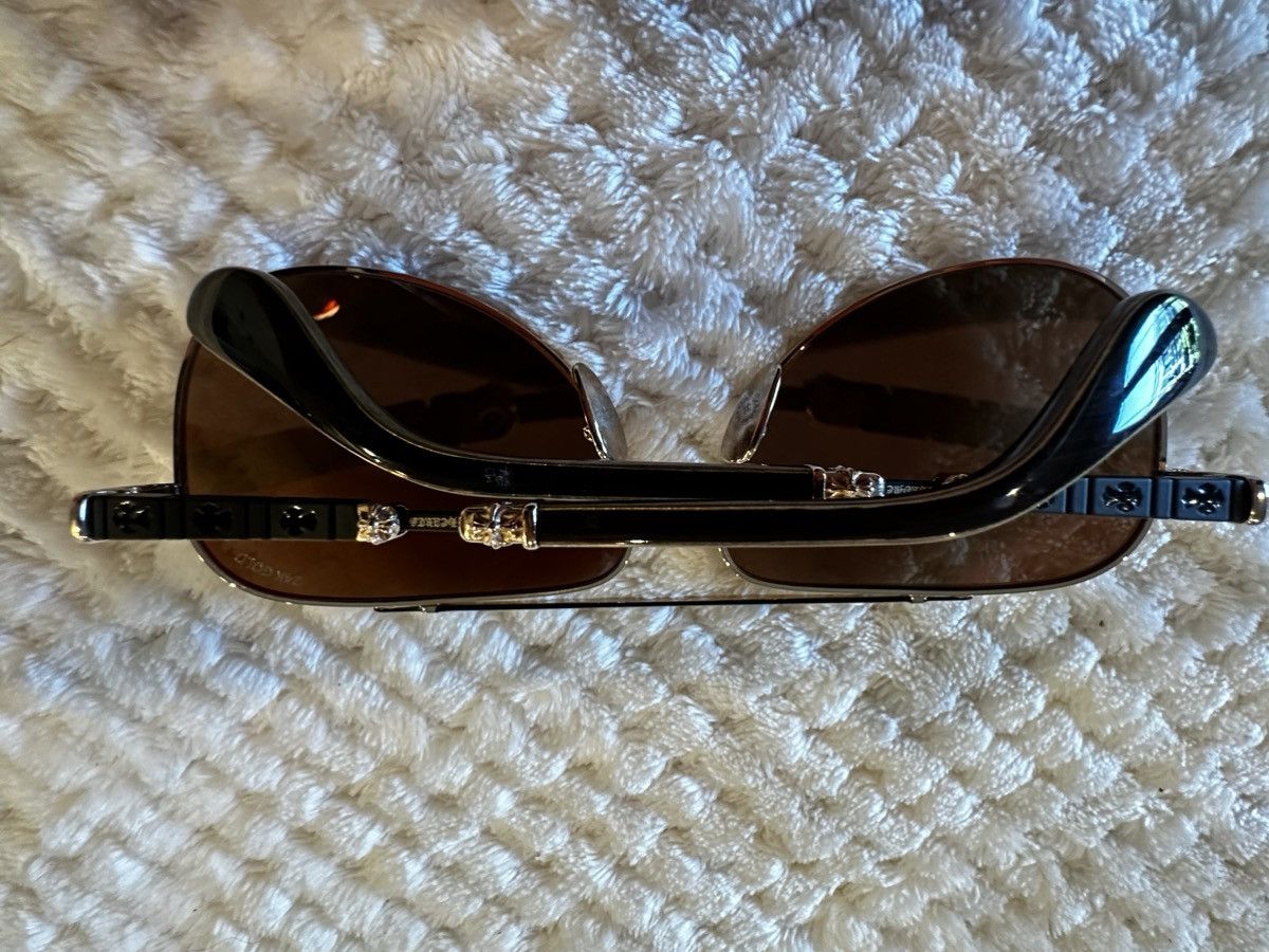 Chrome Hearts Chrome Hearts Jackaddict Sunglasses 24k Gold/Wood Size ONE SIZE - 3 Thumbnail