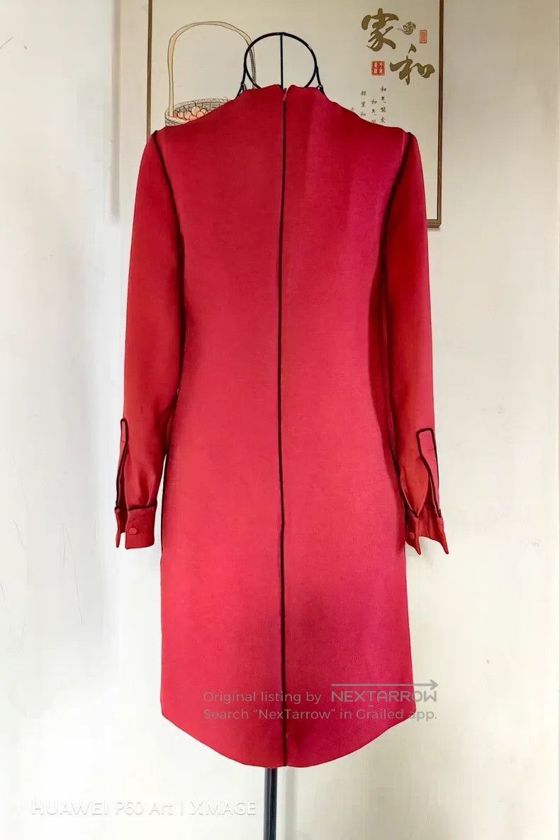 Valentino Valentino A wool silk dress with red trim Size S / US 4 / IT 40 - 2 Thumbnail