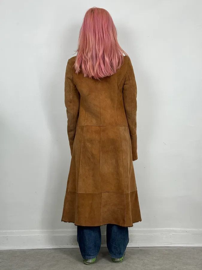 Roberto Cavalli 2000s Roberto Cavalli Royal Leather Long Camel Coat Size M / US 6-8 / IT 42-44 - 3 Thumbnail