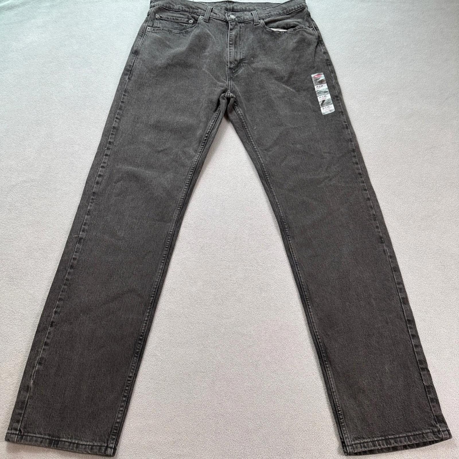 Levi's Levis 505 Mens Jeans 36x34 Grey Straight Leg Dark Rash High Size US 36 / EU 52 - 1 Thumbnail