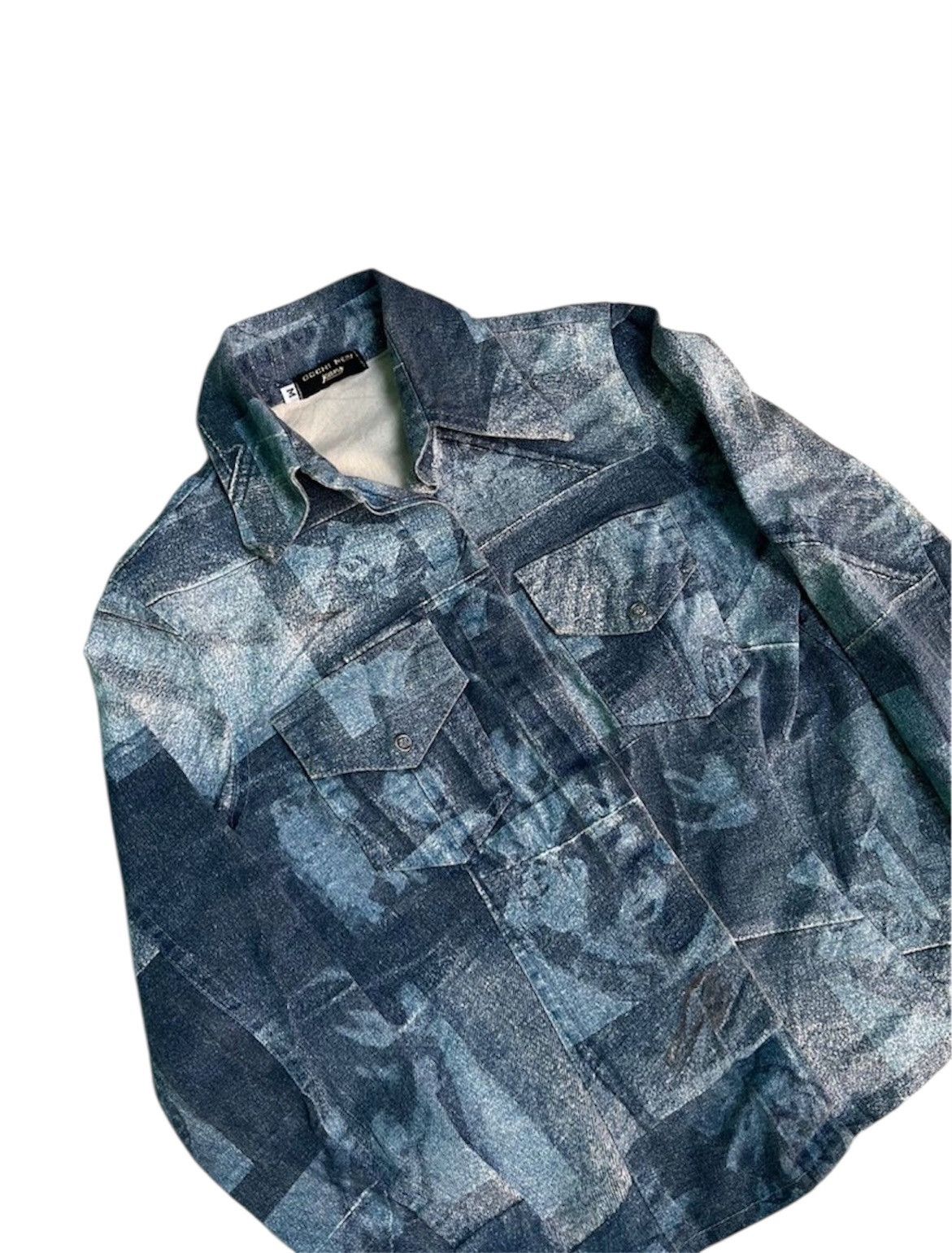 Japanese Brand Occhi Nerri Multicolour Face Denim Jacket Size US M / EU 48-50 / 2 - 2 Thumbnail