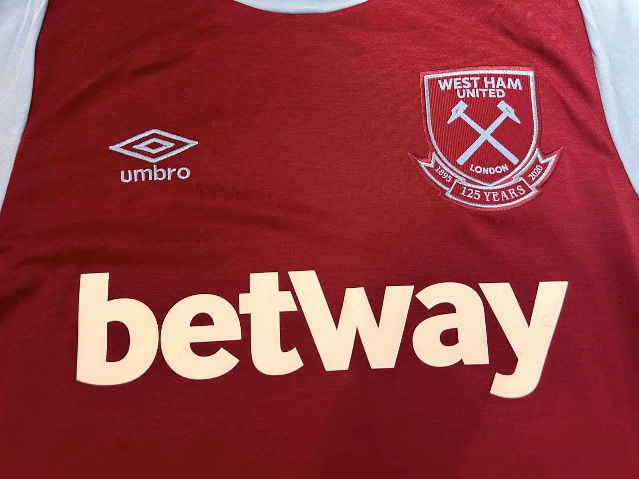 Vintage West Ham 2020/21 125 years home shirt jersey Large Size US L / EU 52-54 / 3 - 2 Thumbnail