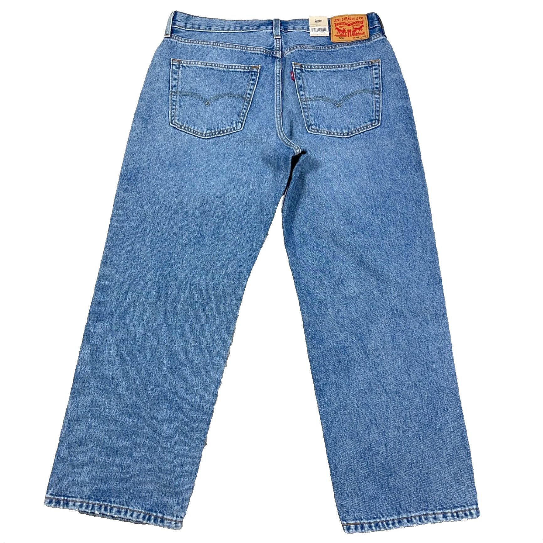 Levi's Levis 550 Jeans Men 36x29 Relaxed Fit Baggy Distressed Faded Med Wash 100% Cotto Size US 36 / EU 52 - 2 Thumbnail