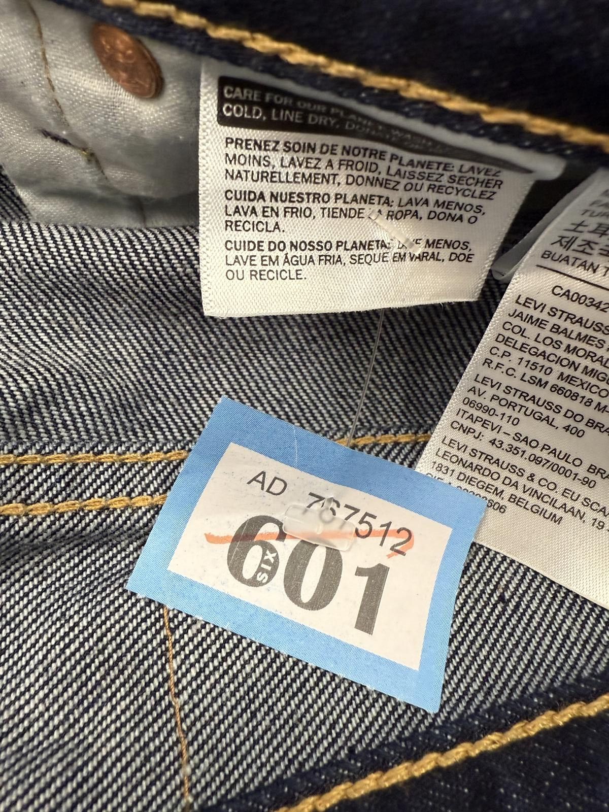 Levi's Levi Strauss & Co. 501 Original Fit Men's Jeans W36 L32 Dark Size US 36 / EU 52 - 3 Thumbnail