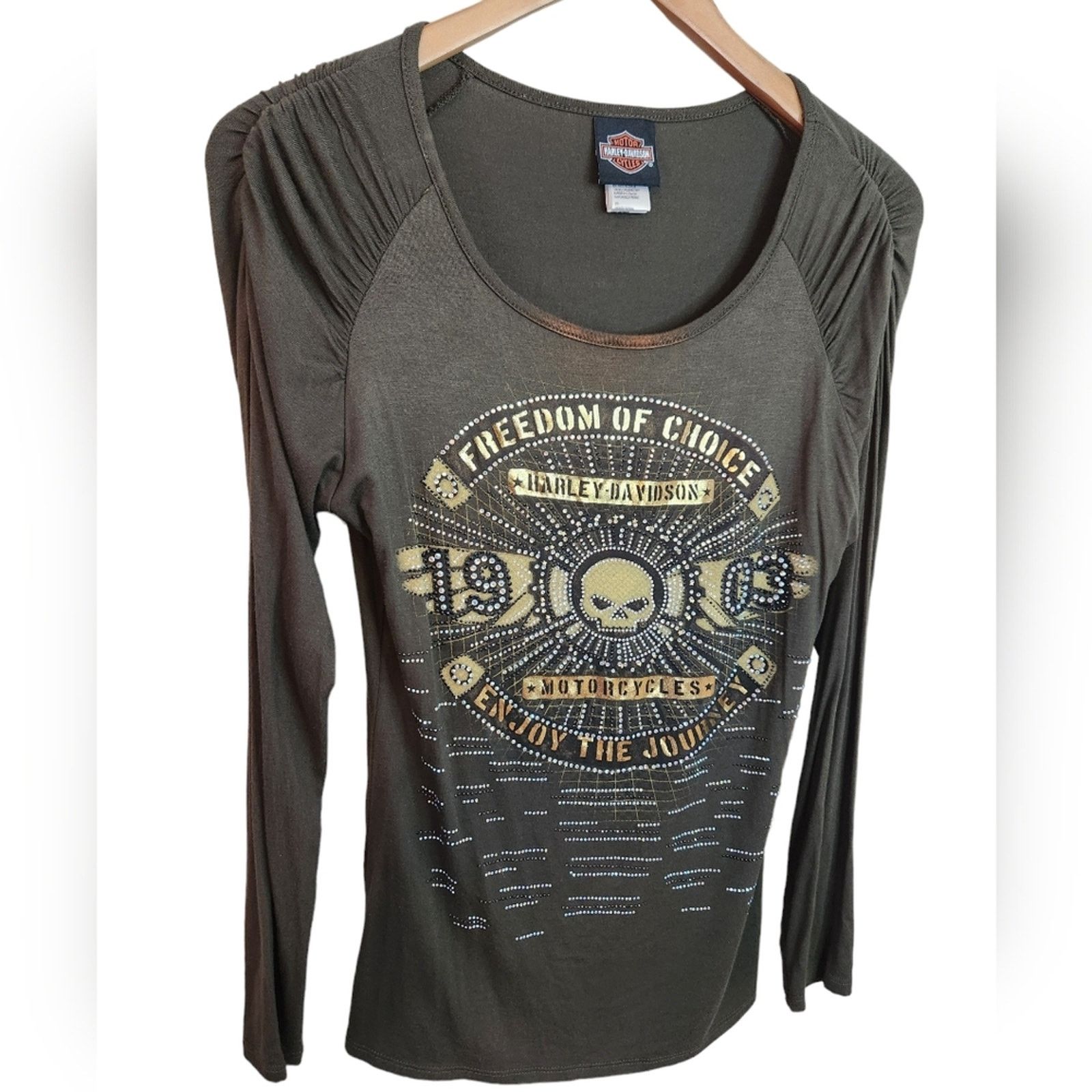 Harley Davidson Harley Davidson long sleeve embellished top medium Size M / US 6-8 / IT 42-44 - 5 Thumbnail