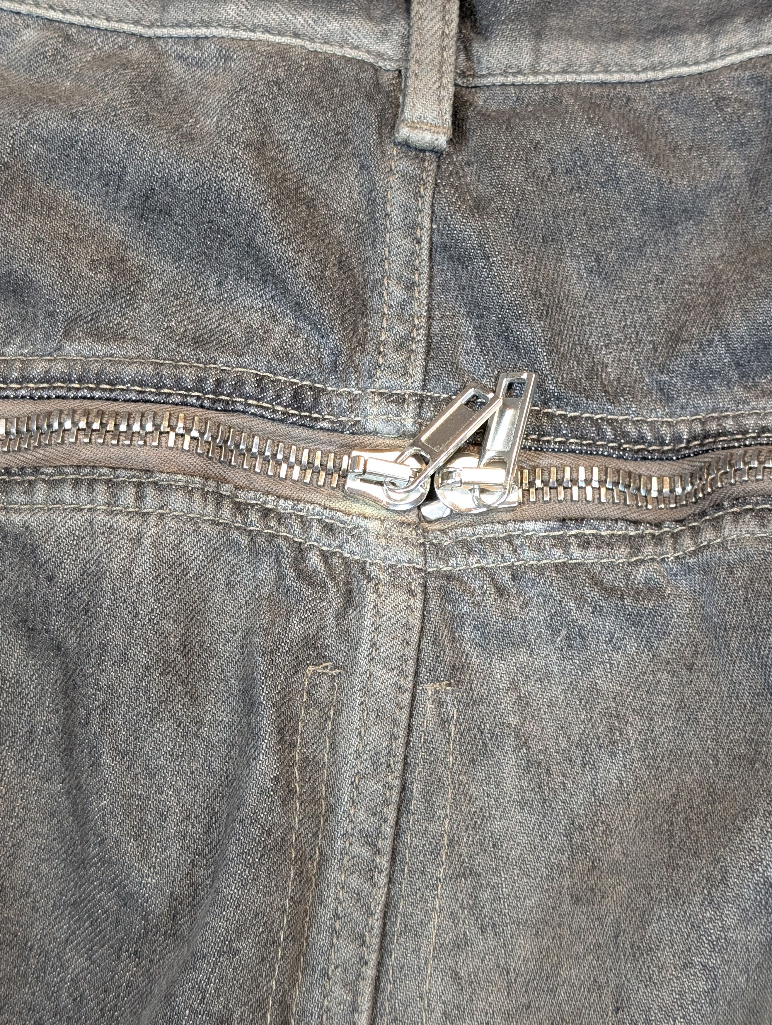 Rick Owens Rick Owens AW22 Bolan Banana Dark Dust Zip Flared Jeans Size US 34 / EU 50 - 6 Thumbnail