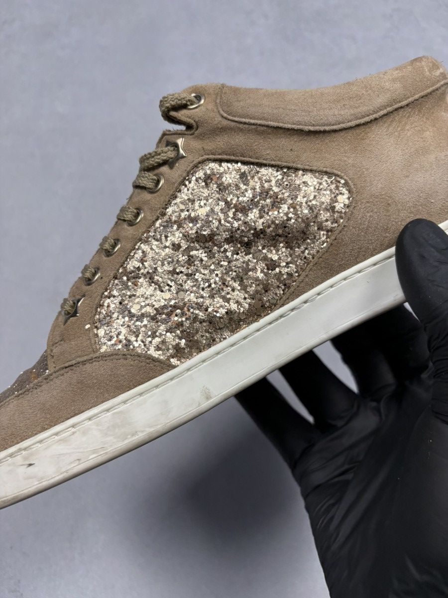 Jimmy Choo Jimmy Choo London Brown Glitter Suede Low Top Sneakers 38 Size US 8 / IT 38 - 21 Thumbnail