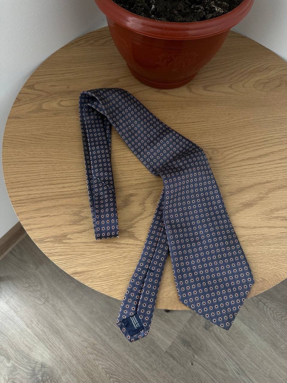 Polo Ralph Lauren Vintage Polo Ralph Lauren Silk Tie Navy Micro Geometric Size ONE SIZE - 4 Thumbnail
