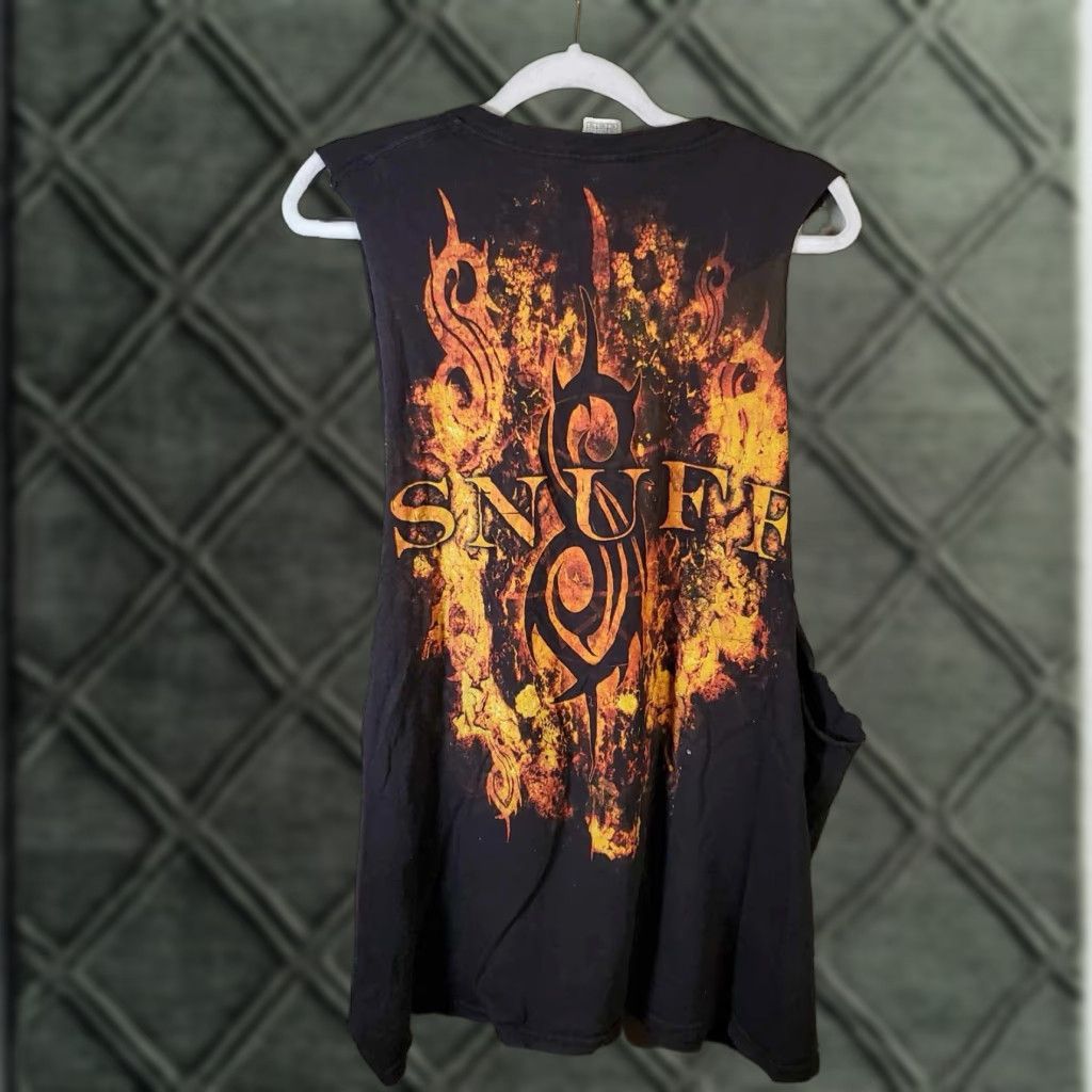 Gildan VINTAGE Slipknot Snuff Shirt Band 90s Grunge T-Shirt Men XLT Black Cotton Crew Neck Sleeveless Official Licensed Rare Gildan Big & Tall Size US XL / EU 56 / 4 - 1 Thumbnail