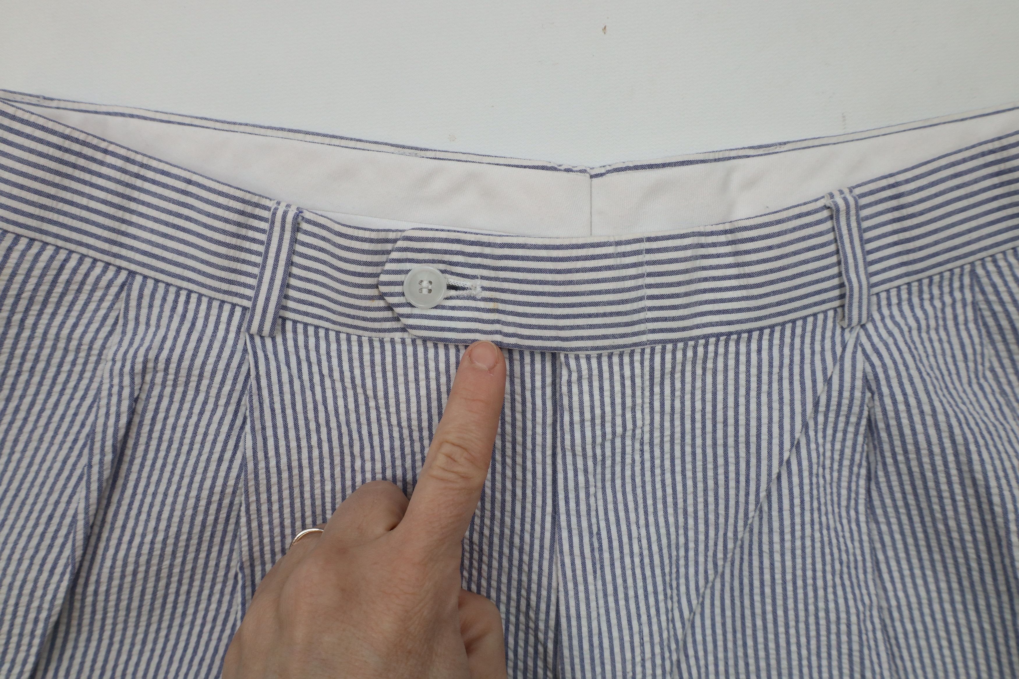 Vintage Vintage 90s Streetwear Wide Leg Seersucker Chino Pants Size US 32 / EU 48 - 6 Thumbnail