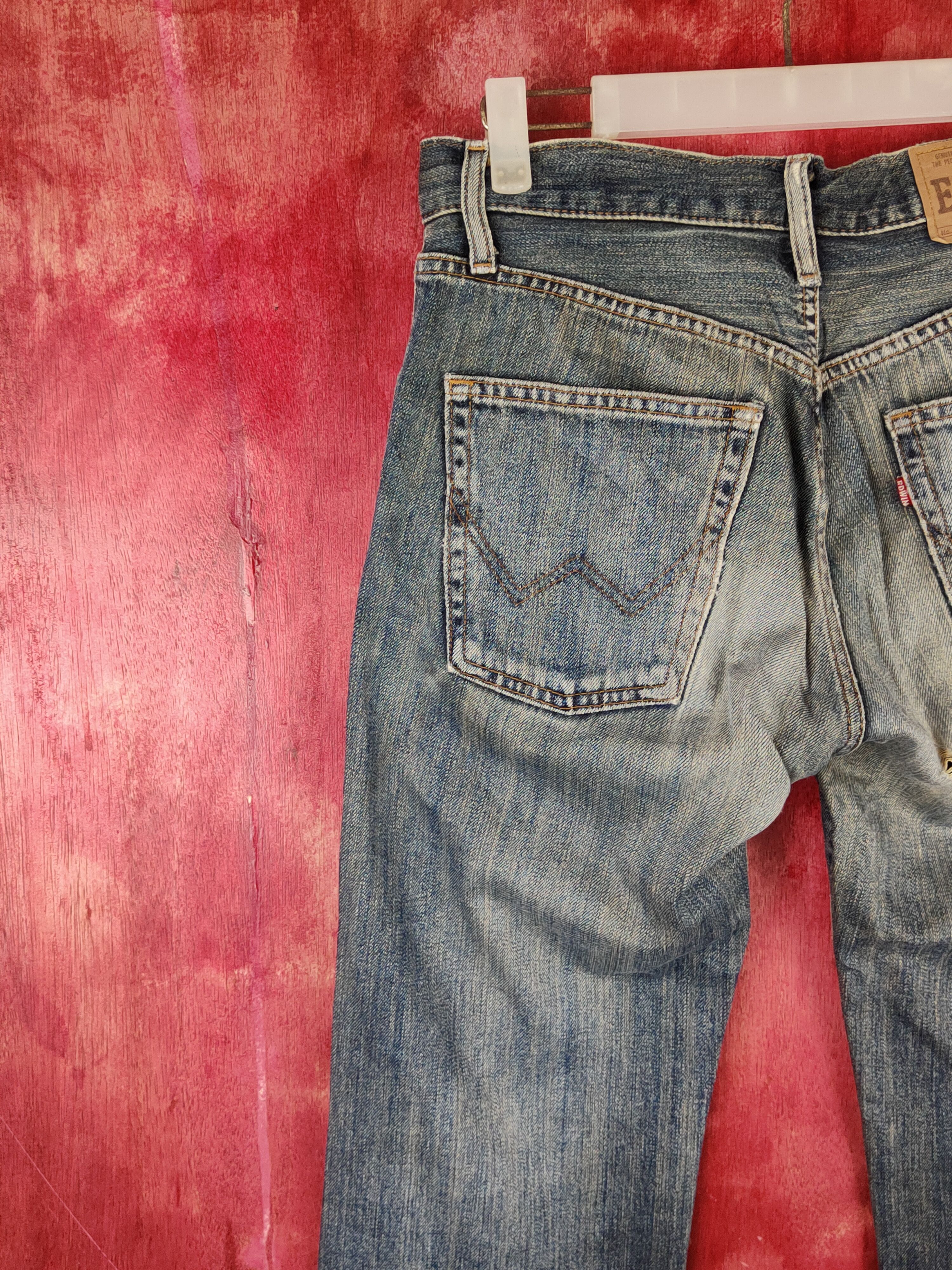 Edwin Edwin Dark Blue Faded Distressed Ripped Jeans #S1640 Size US 28 / EU 44 - 11 Thumbnail