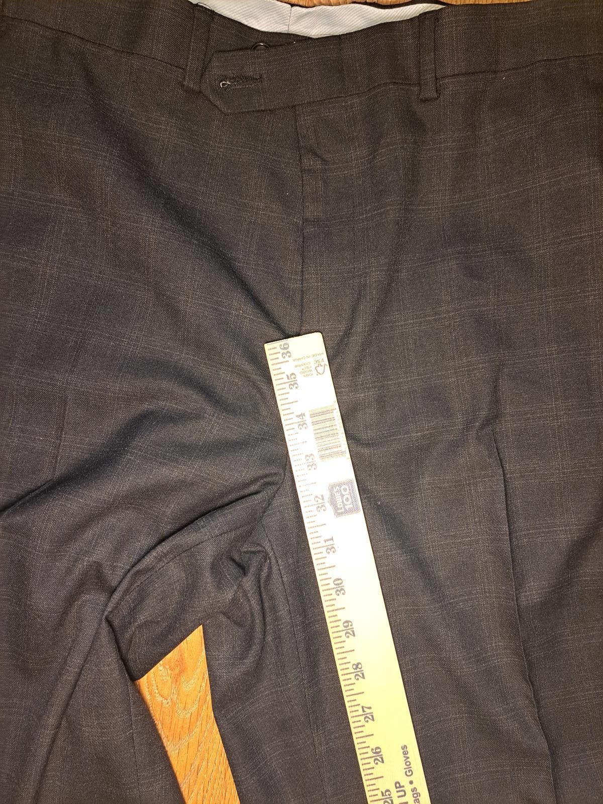 Polo Ralph Lauren Ralph Lauren Dress Pants Mens 38x32 Charcoal Gray Plaid Size 46R - 7 Thumbnail