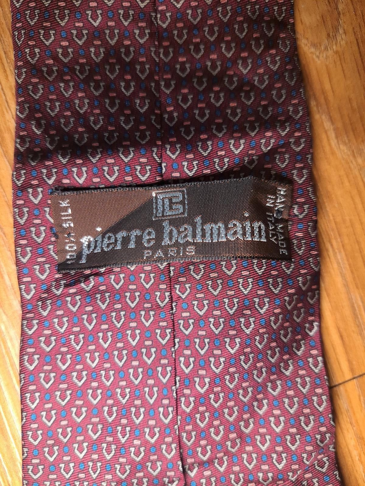 Pierre Balmain Pierre Balmain 100% Silk Tie Burgundy Handmade in Italy Size ONE SIZE - 2 Thumbnail