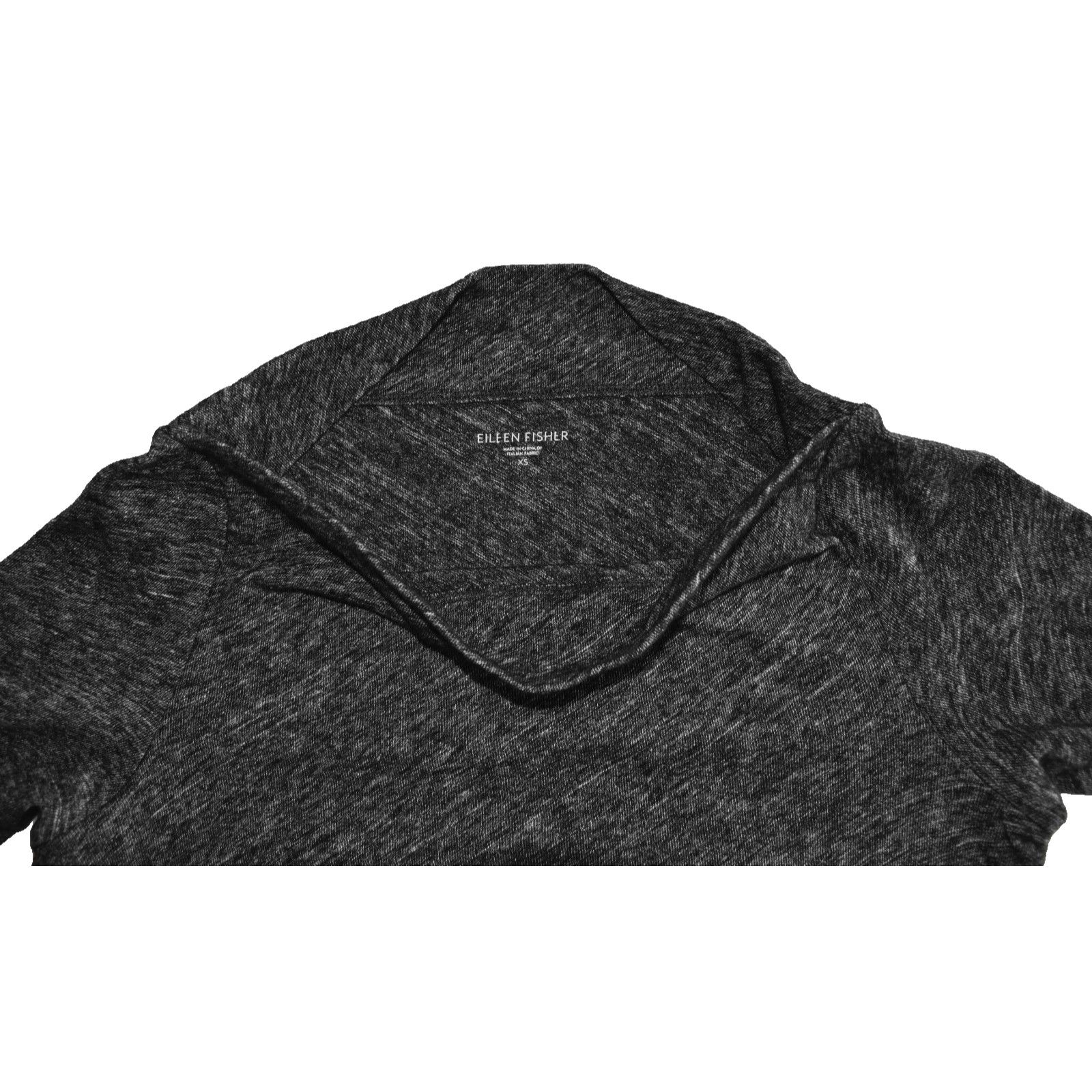 Eileen Fisher EILEEN FISHER Charcoal Cotton & Wool Boat Neck Sweater Sz XS Size XS / US 0-2 / IT 36-38 - 3 Thumbnail