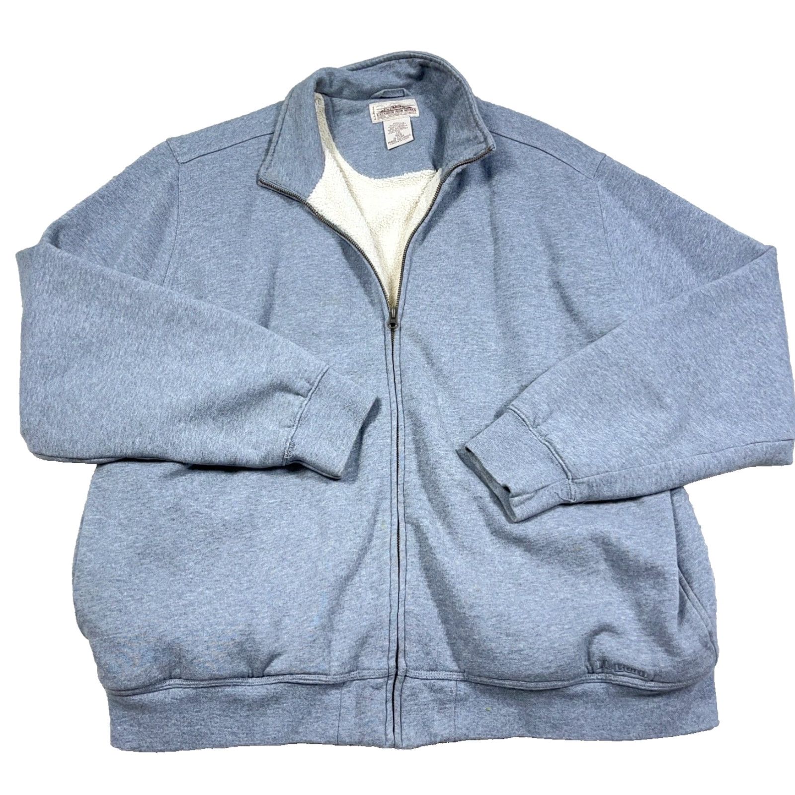 Vintage VINTAGE LL Bean Katahdin Iron Works Jacket Men Large Gray Bomber Full Zip Fleece Lined Size US L / EU 52-54 / 3 - 2 Thumbnail