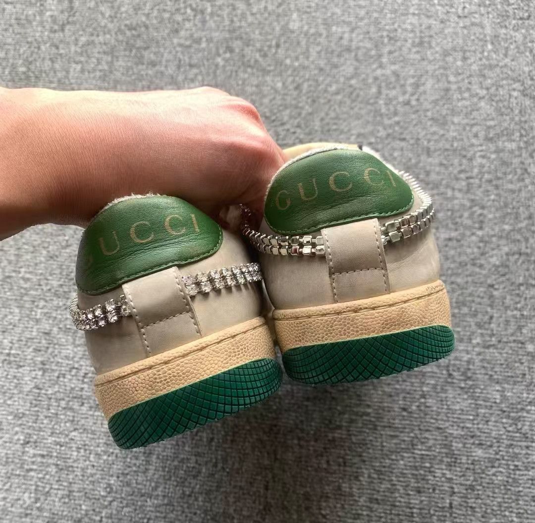 Gucci Gucci Crystal-Embellished Sneakers Size 36.5 Size US 6.5 / IT 36.5 - 4 Thumbnail